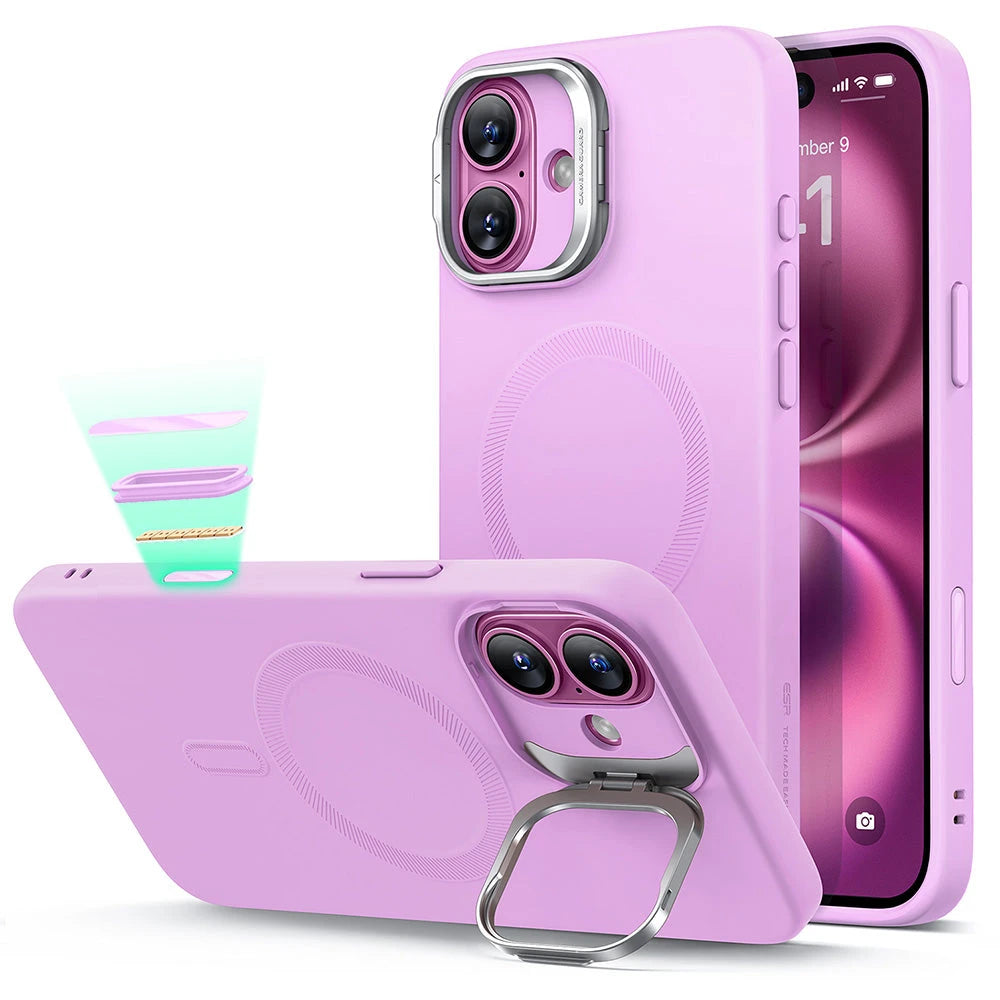 iPhone 16 Plus Cloud Soft Magnetic Case (Camera Control, Stash Stand) - Pink ESR ESR