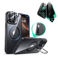 iPhone 16 Pro Classic Hybrid Magnetic Case (Camera Control, Stash Stand) & Privacy Screen Protector Bundle - Clear Black ESR ESR
