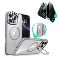 iPhone 16 Pro Max Classic Hybrid Magnetic Case (Camera Control, Stash Stand) & Privacy Screen Protector Bundle - Clear Grey ESR ESR
