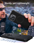 iPhone 16 Pro Cyber Tough Magnetic Case Privacy Protection Bundle (Camera Control, Stash Stand) - Black ESR ESR
