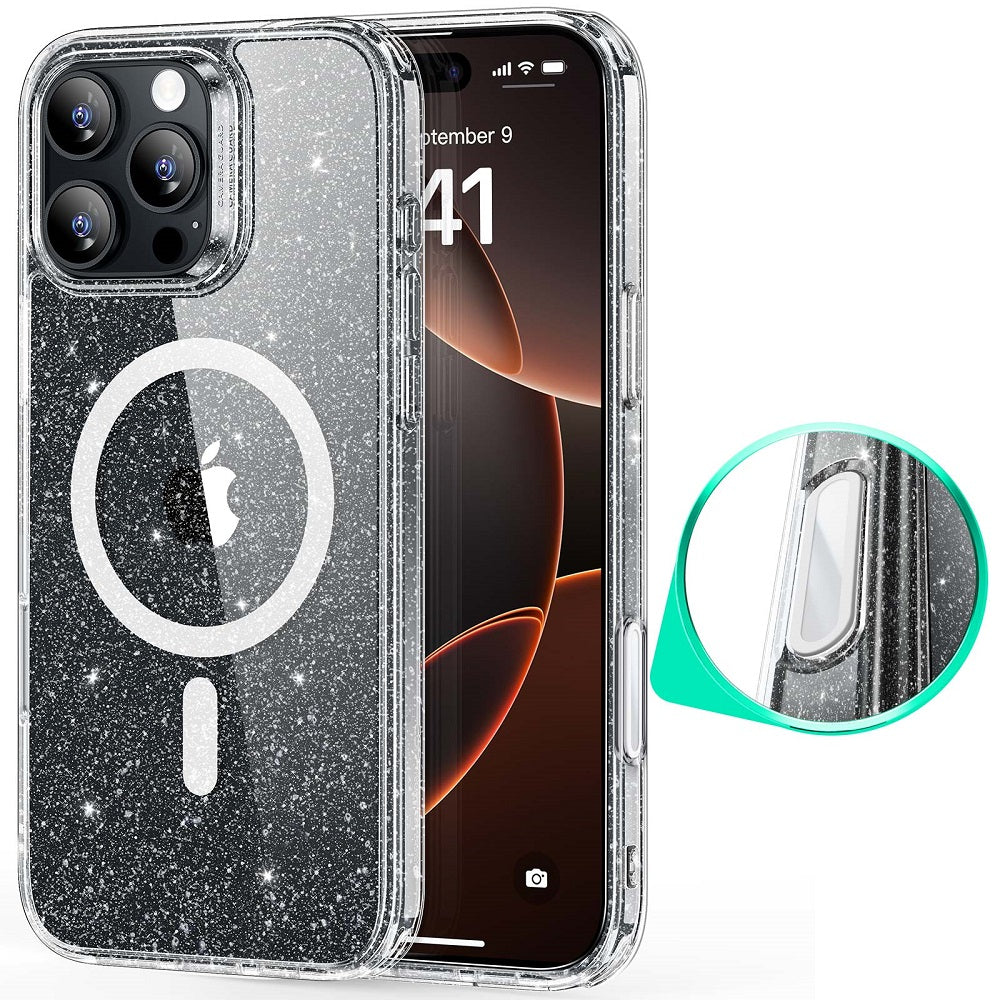 iPhone 16 Pro HaloLock Classic Hybrid Case (Camera Control) - Clear Shimmer ESR ESR