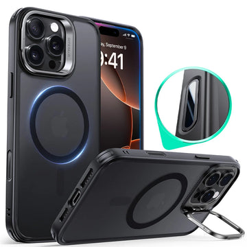 iPhone 16 Pro HaloLock Classic Hybrid Case (Camera Control, Stash Stand) - Frosted Black ESR ESR
