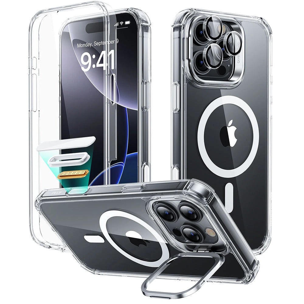 iPhone 16 Pro Max Armor Tough Magnetic Case (Camera Control, Stash Stand) - Clear ESR ESR