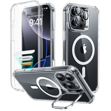 iPhone 16 Pro Max Armor Tough Magnetic Case (Camera Control, Stash Stand) - Clear ESR ESR