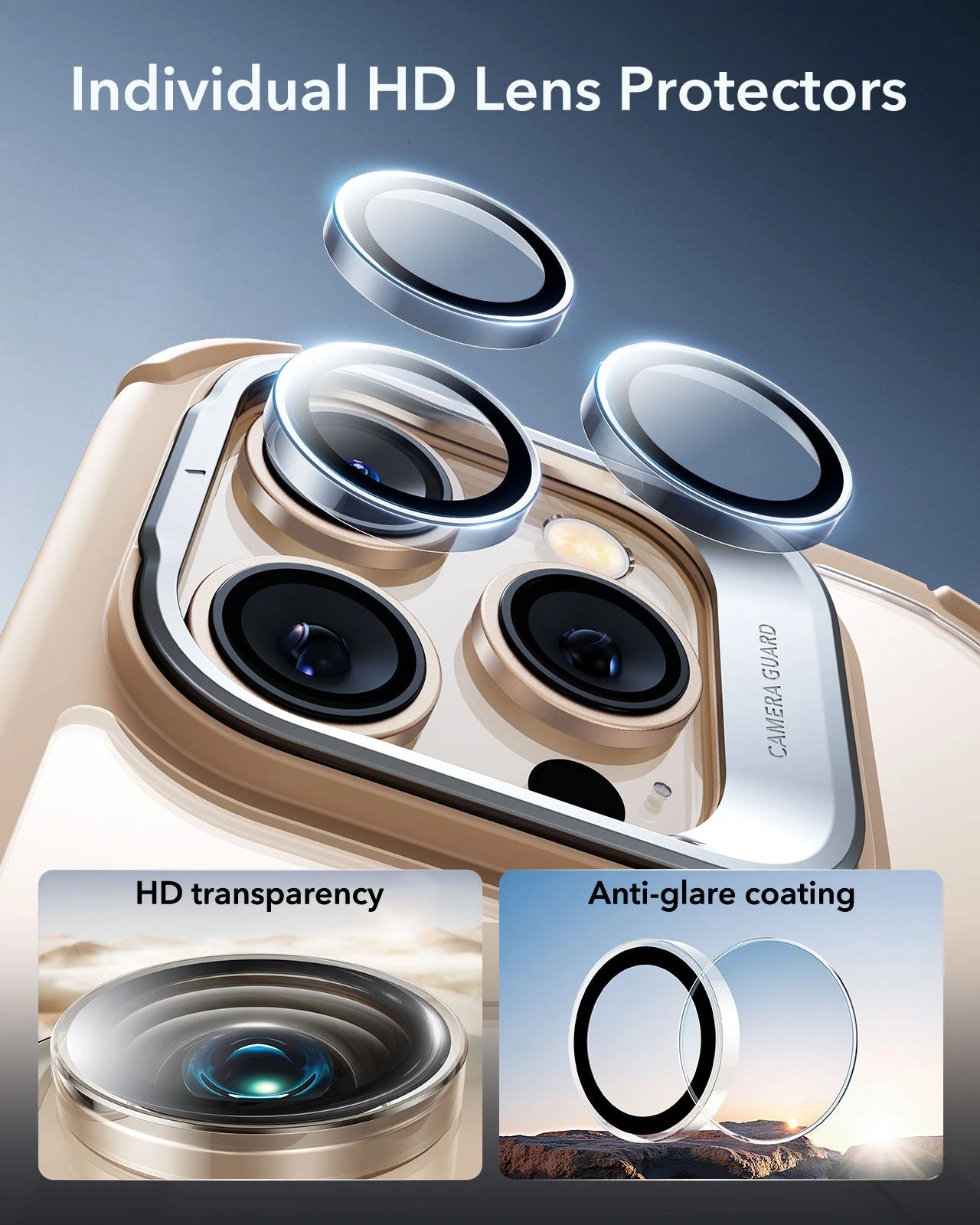 iPhone 16 Pro Max Armor Tough Magnetic Case (Camera Control, Stash Stand) - Desert Titanium ESR ESR
