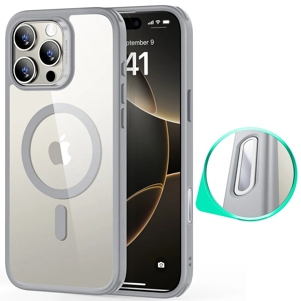 iPhone 16 Pro Max HaloLock Classic Hybrid Case (Camera Control) - Clear Grey ESR ESR