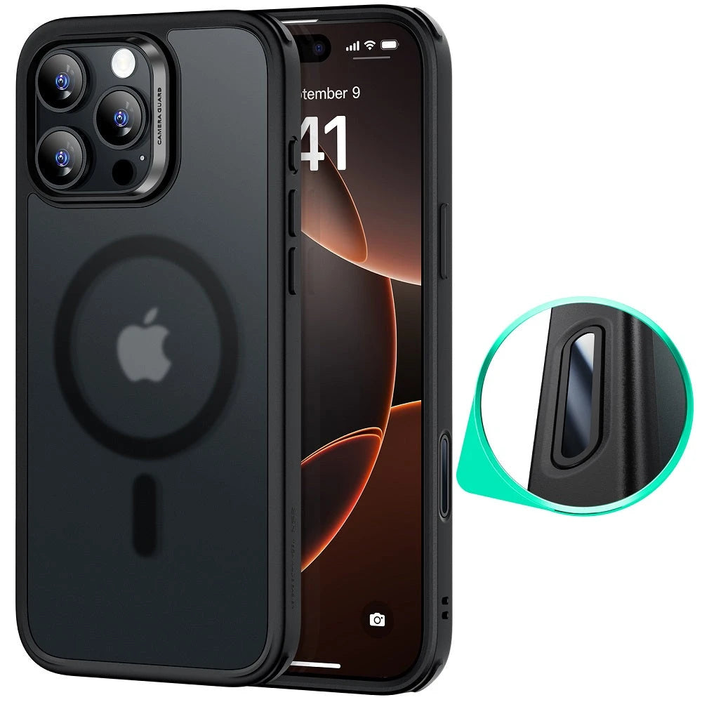 iPhone 16 Pro Max HaloLock Classic Hybrid Case (Camera Control) - Frosted Black - ESR 