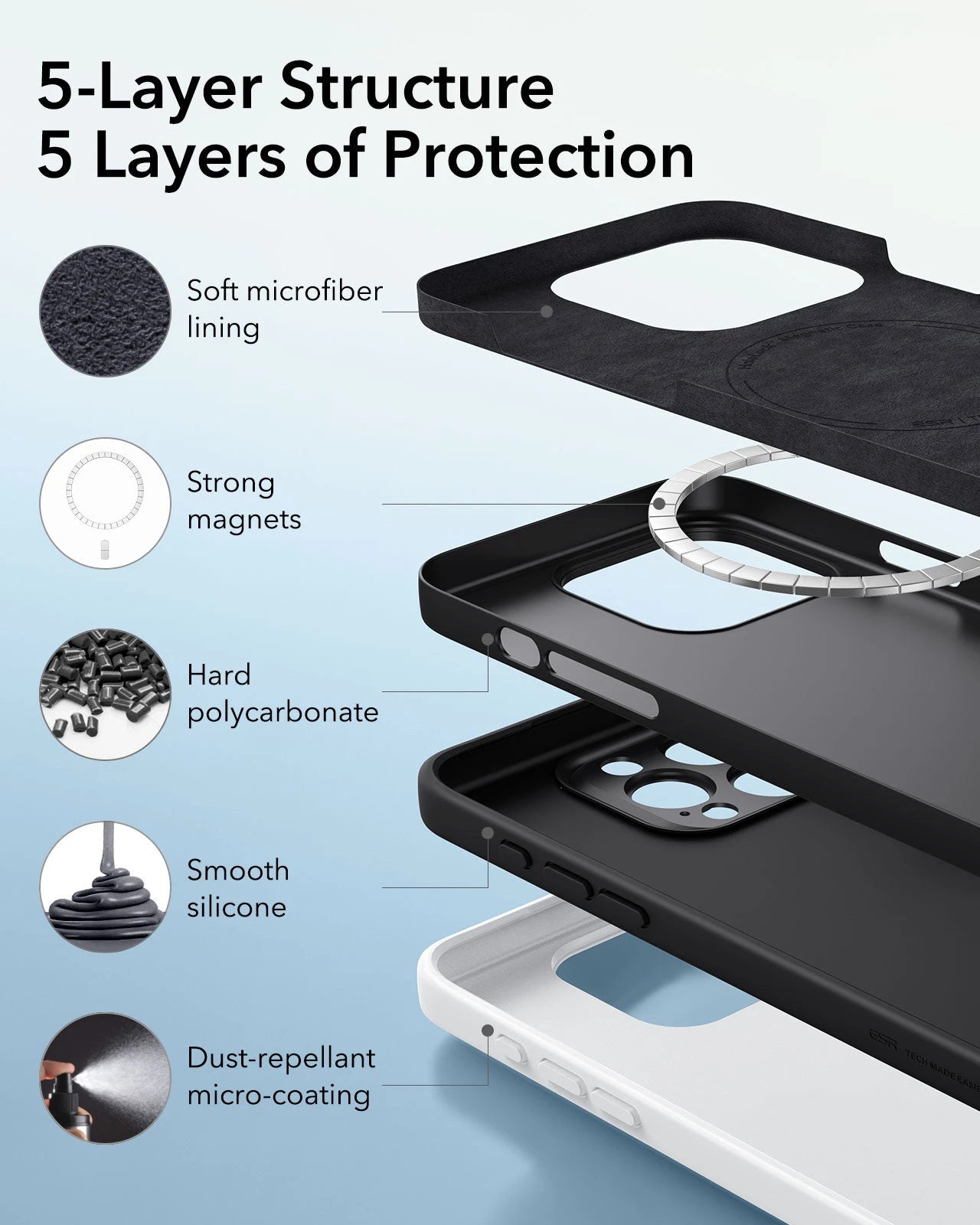 iPhone 16 Pro Max Cloud Soft Magnetic Case (Camera Control) - Black ESR ESR