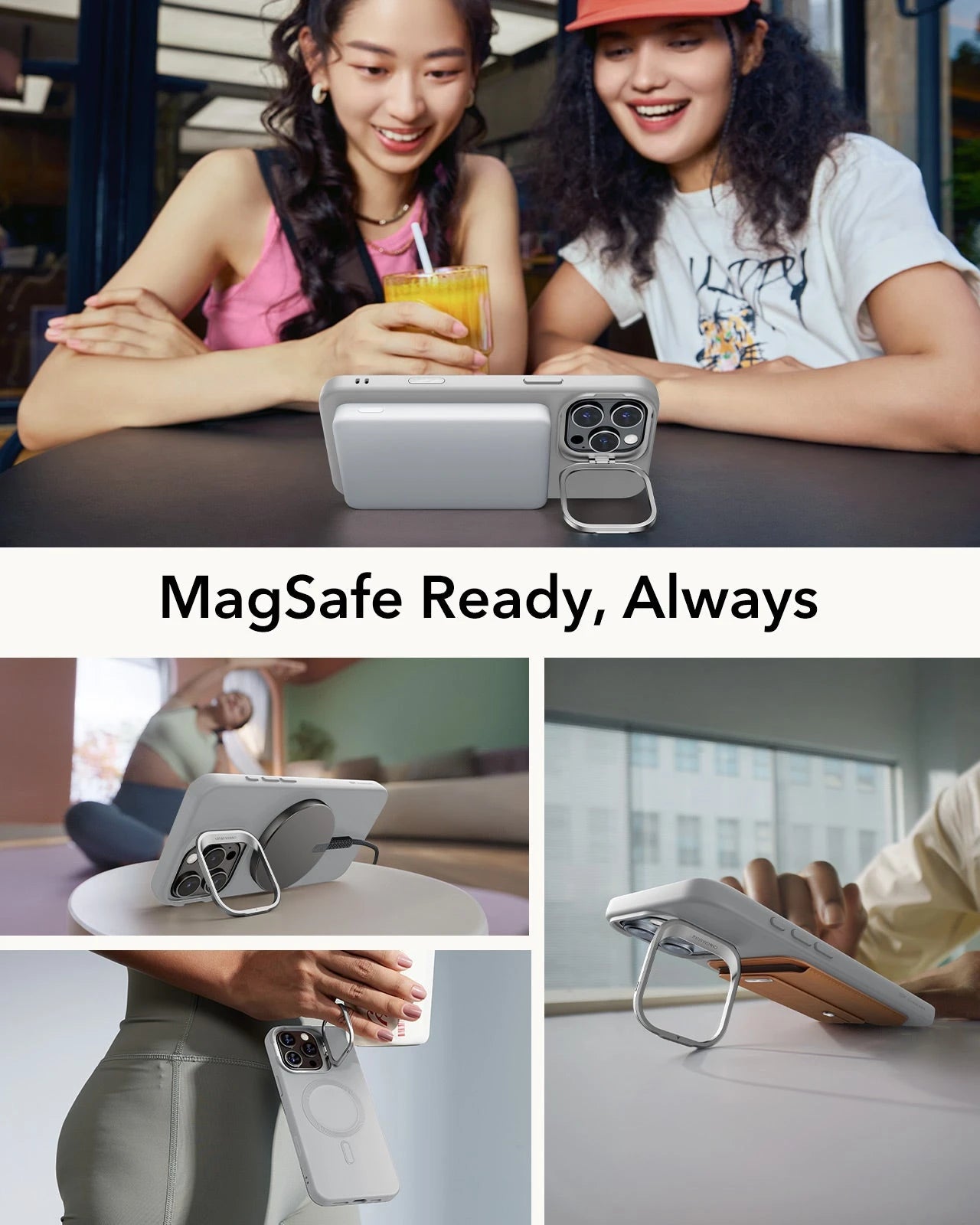 iPhone 16 Pro Max Cloud Soft Magnetic Case (Camera Control, Stash Stand) - Grey ESR ESR