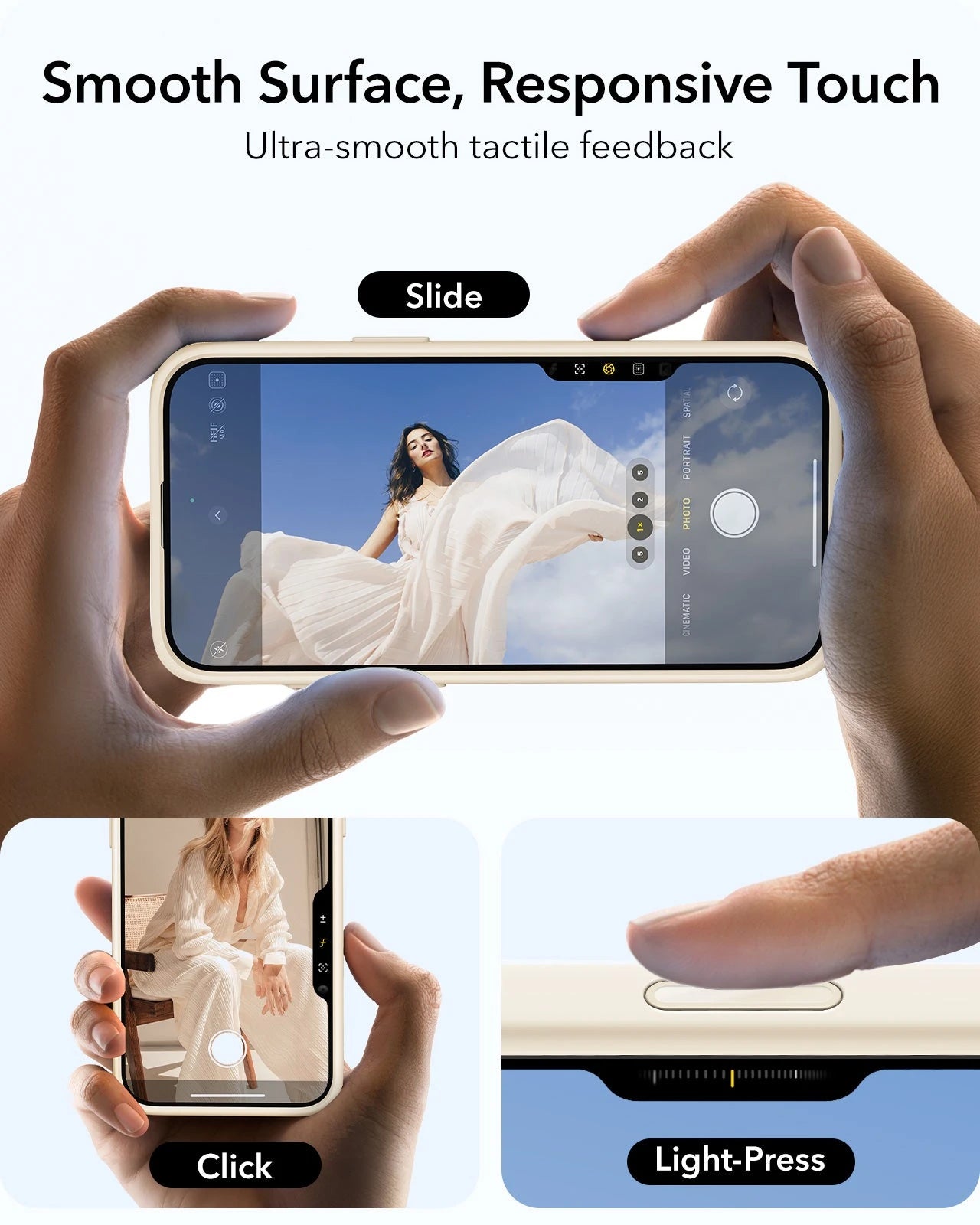 iPhone 16 Pro Cloud Soft Magnetic Case (Camera Control, Stash Stand) - Light Tan ESR ESR