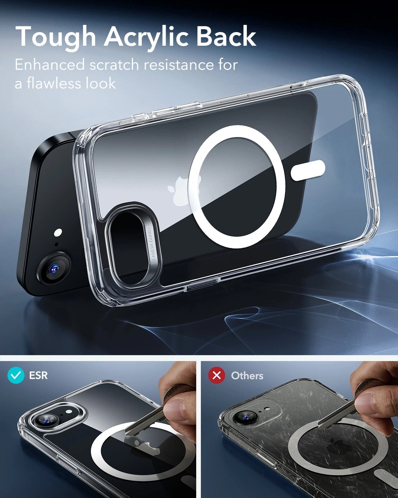 iPhone 16e HaloLock Classic Hybrid Case Protection Bundle - Frosted Black ESR ESR