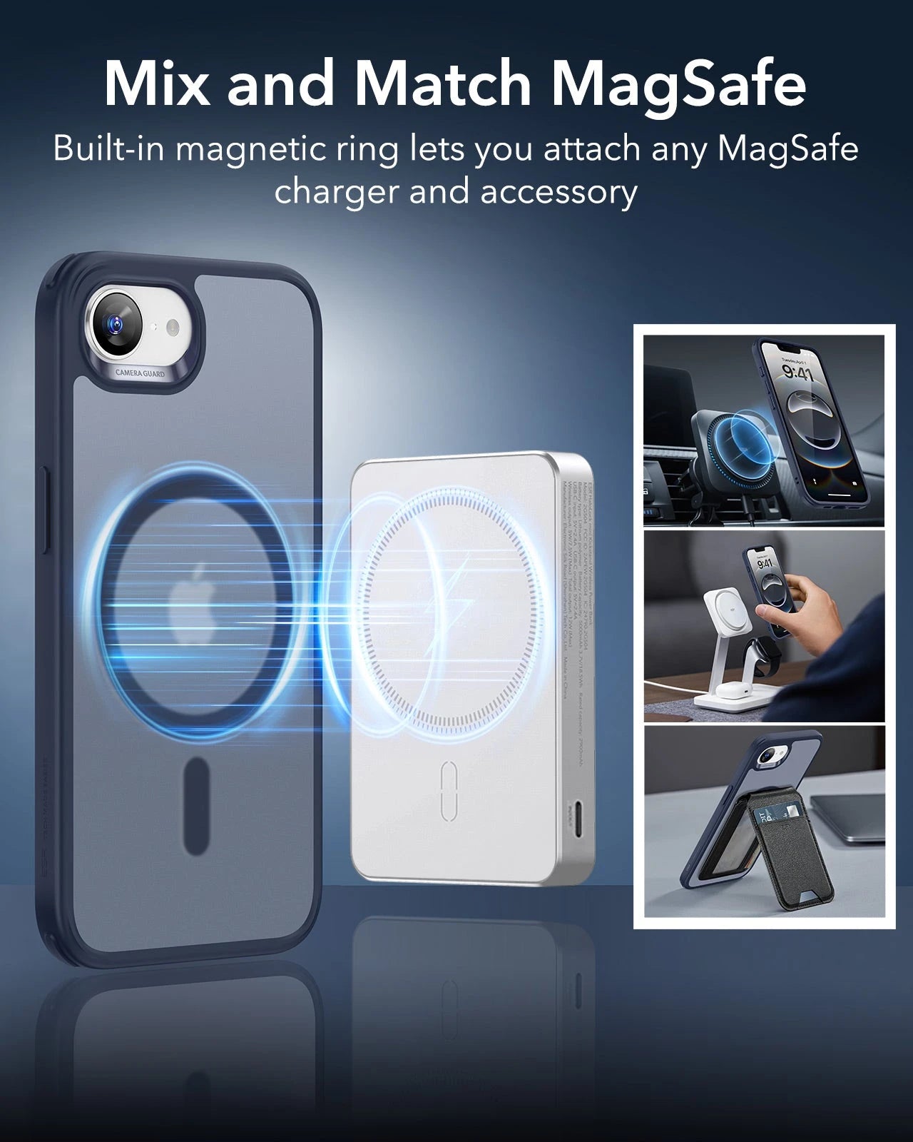 iPhone 16e HaloLock Classic Hybrid Case - Frosted Blue ESR ESR