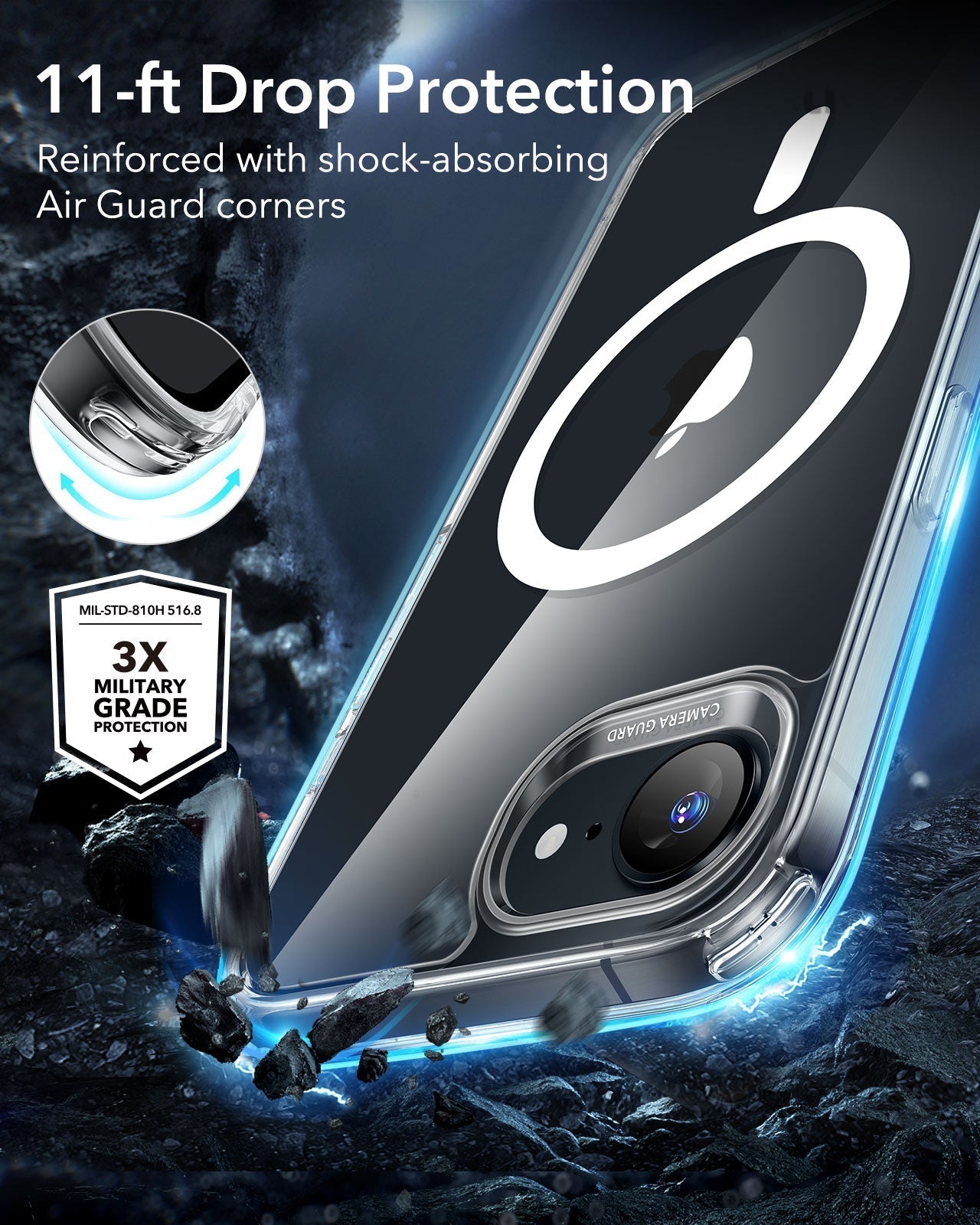 iPhone 16e HaloLock Classic Hybrid Case - Clear ESR ESR