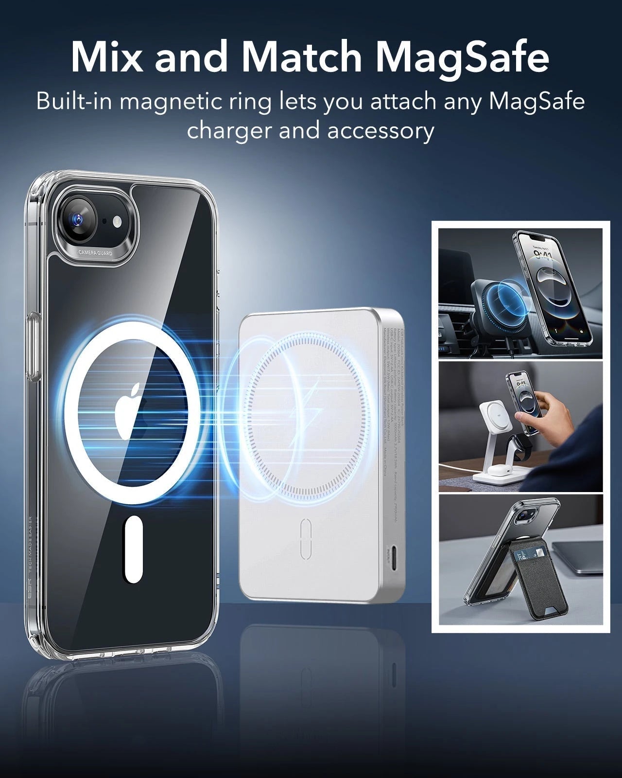 iPhone 16e HaloLock Classic Hybrid Case - Clear ESR ESR