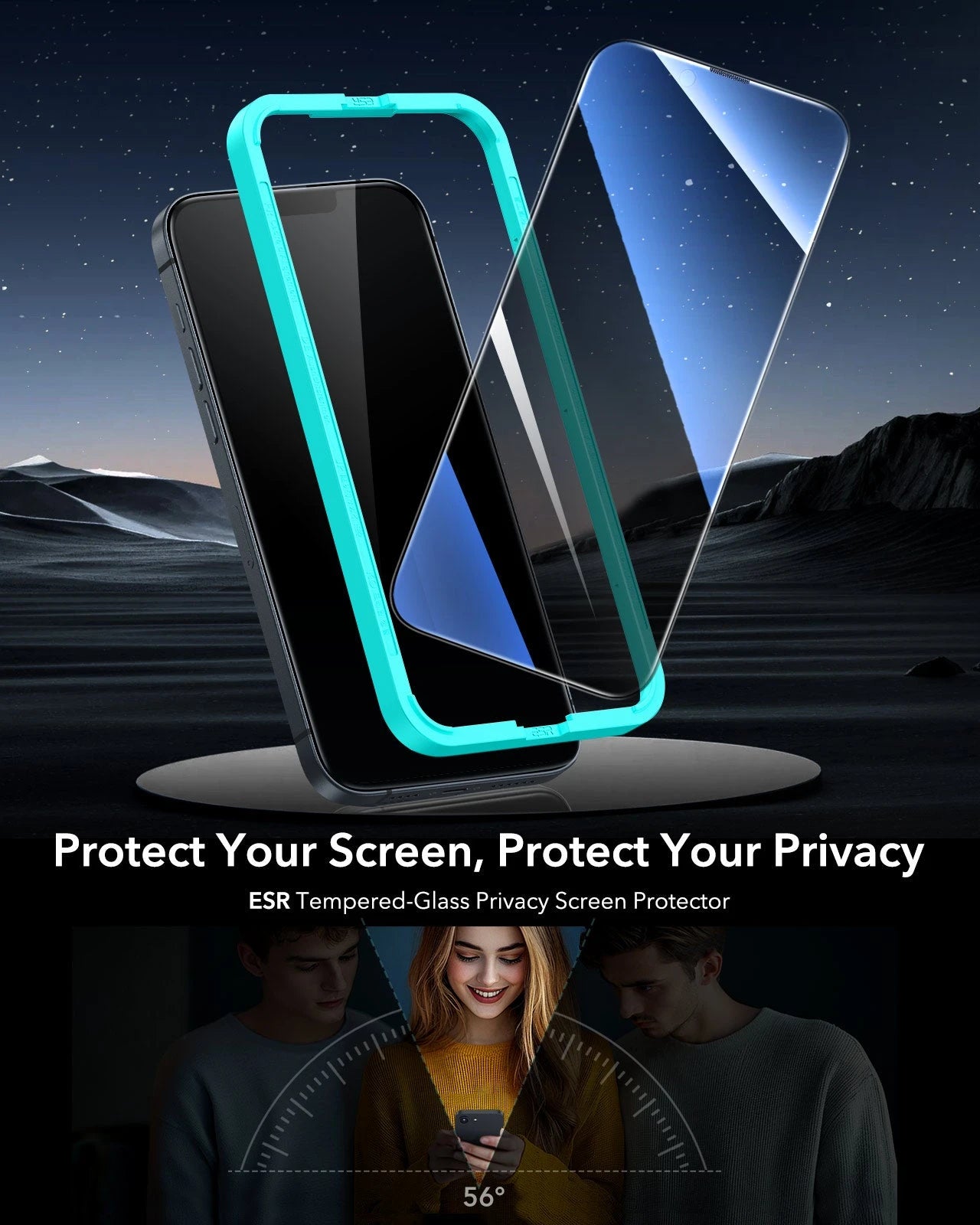 iPhone 16e UltraFit Classic Privacy Screen Protector - 3 Pack with Alignment Frame ESR ESR