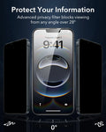 iPhone 16e UltraFit Classic Privacy Screen Protector - 3 Pack with Alignment Frame ESR ESR