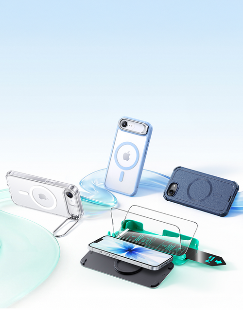 iPhone 17e magsafe case and tempered glass screen protector