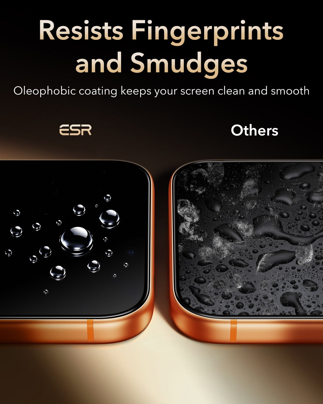 ESR iPhone 18 Pro Max Corning Glass Screen Protector Resists Fingerprints and Smudges
