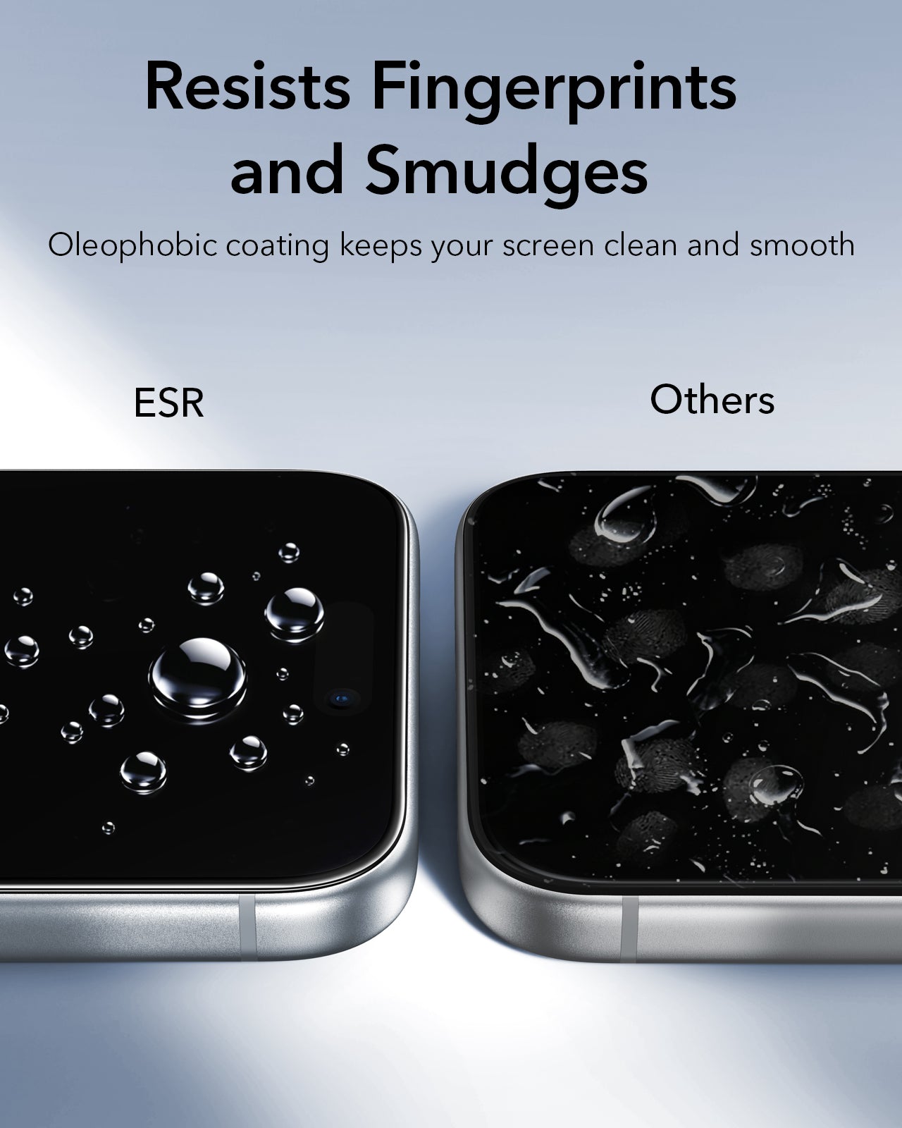 ESR iPhone 18 Pro Max Tempered Glass Screen Protector Resists Fingerprints and Smudges