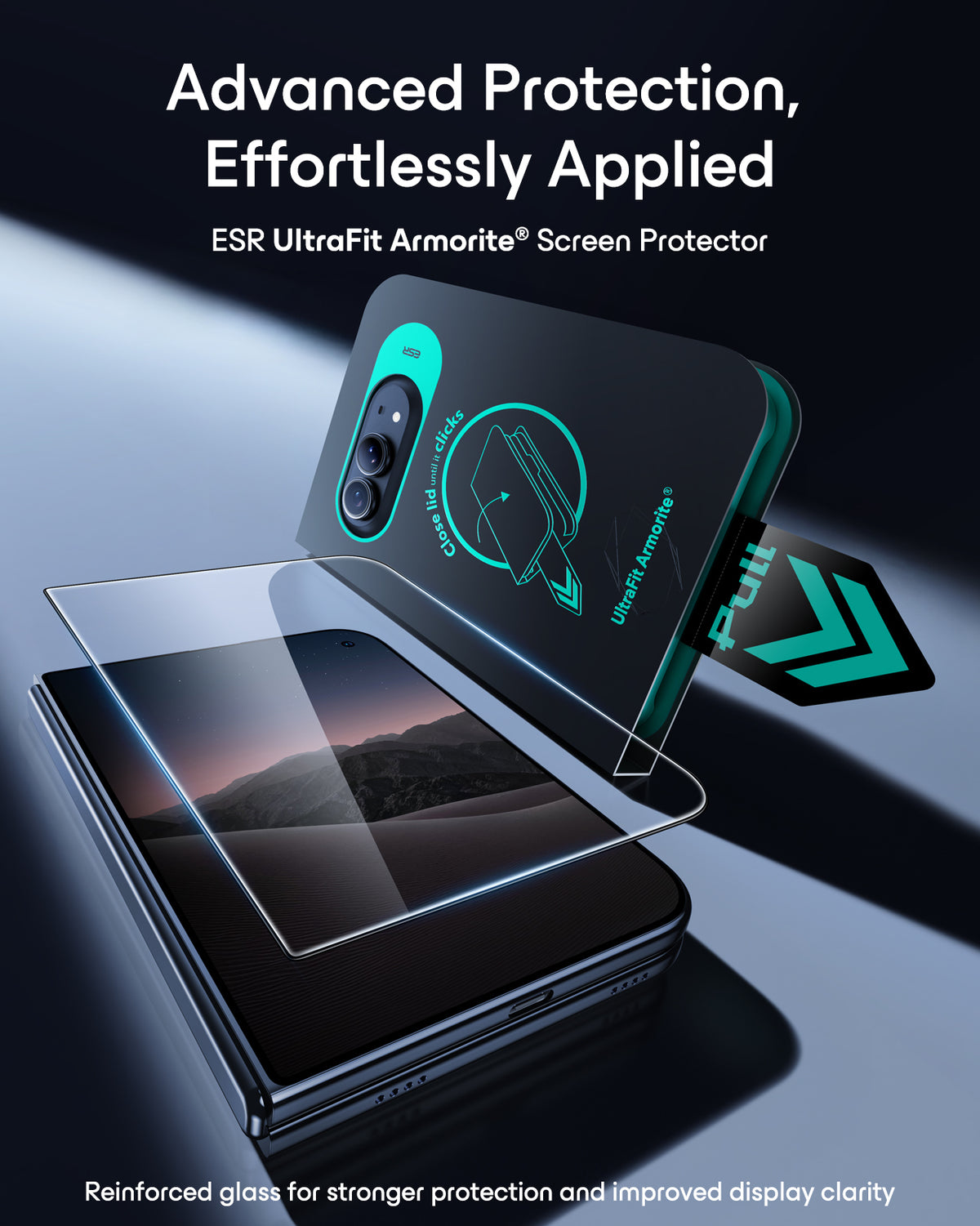 esr iPhone Duo Armorite Tempered Glass Screen Protecor Advanced Protection, Effortlessly Applied