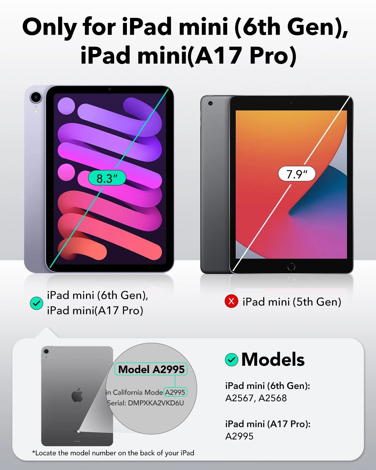 iPad mini 6 Ascend Hard Smart Cover | 8.3-inch Case - ESR