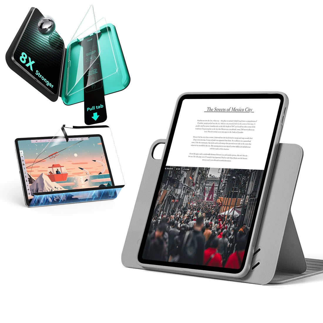iPad Air 11″ (2025) Shift Transformation Bundle - Grey ESR ESR