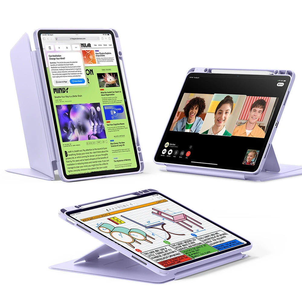 iPad Air 13" (2025) Flip Magnetic Case with Pencil Holder - Light Purple ESR ESR