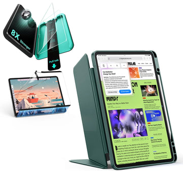 iPad Air 13" (2025) Flip Transformation Bundle - Green ESR ESR