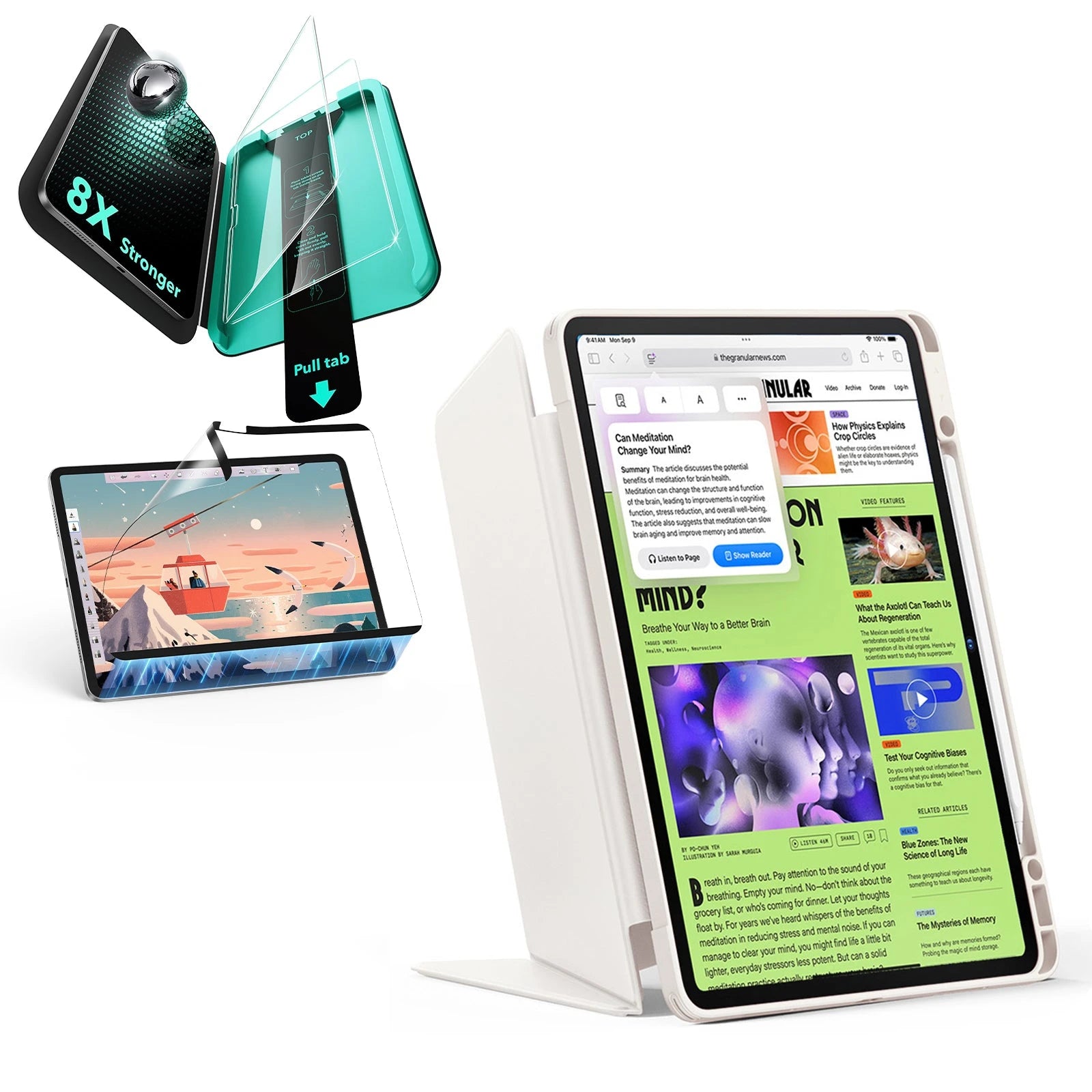 iPad Air 13" (2025) Flip Transformation Bundle - Starlight - ESR