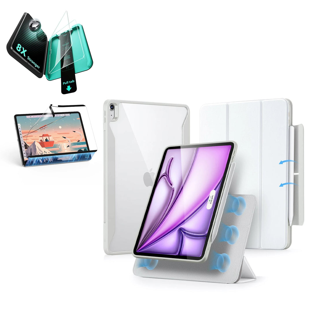 iPad Air 13″ (2025) Rebound Transformation Bundle - Brilliant White ESR ESR