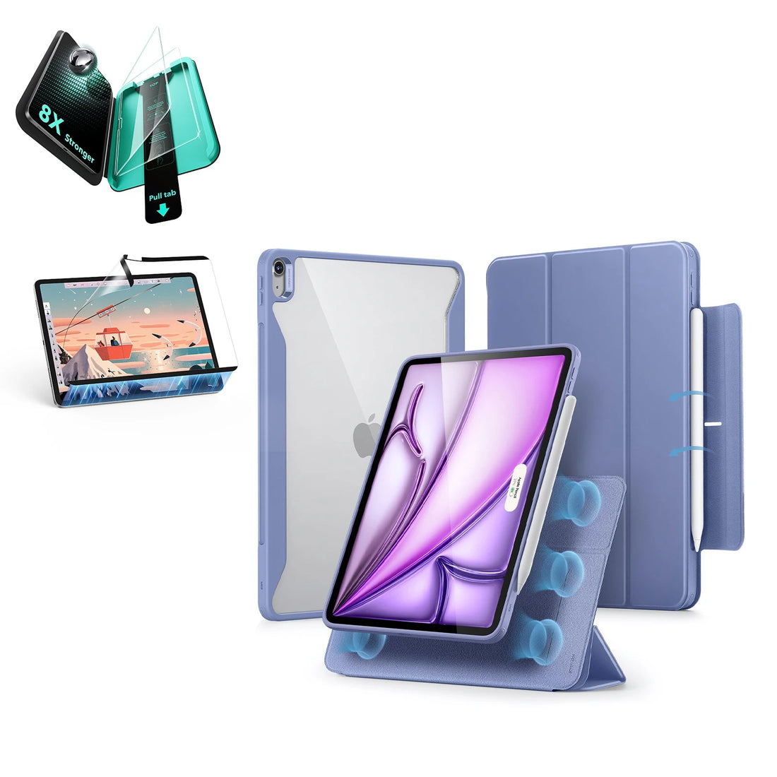 iPad Air 13″ (2025) Rebound Transformation Bundle - Purple ESR ESR