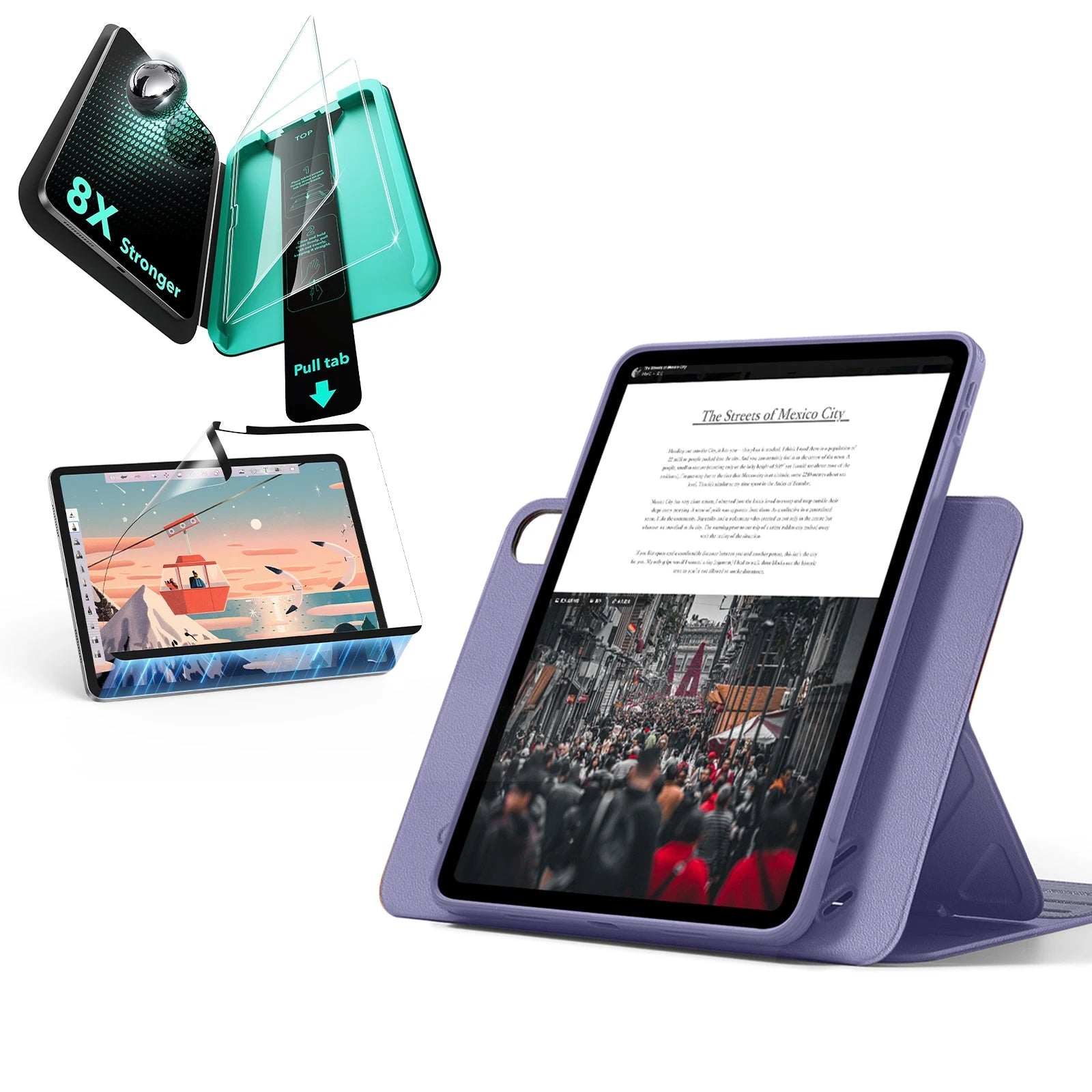 iPad Air 13″ (2025) Shift Transformation Bundle - Purple ESR ESR