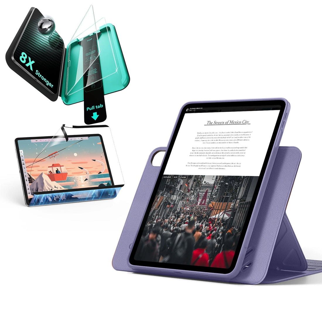 iPad Air 13″ (2025) Shift Transformation Bundle - Purple ESR ESR