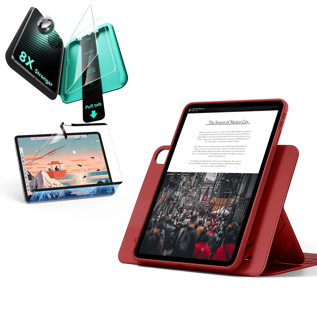 iPad Air 13″ (2025) Shift Transformation Bundle - Red ESR ESR