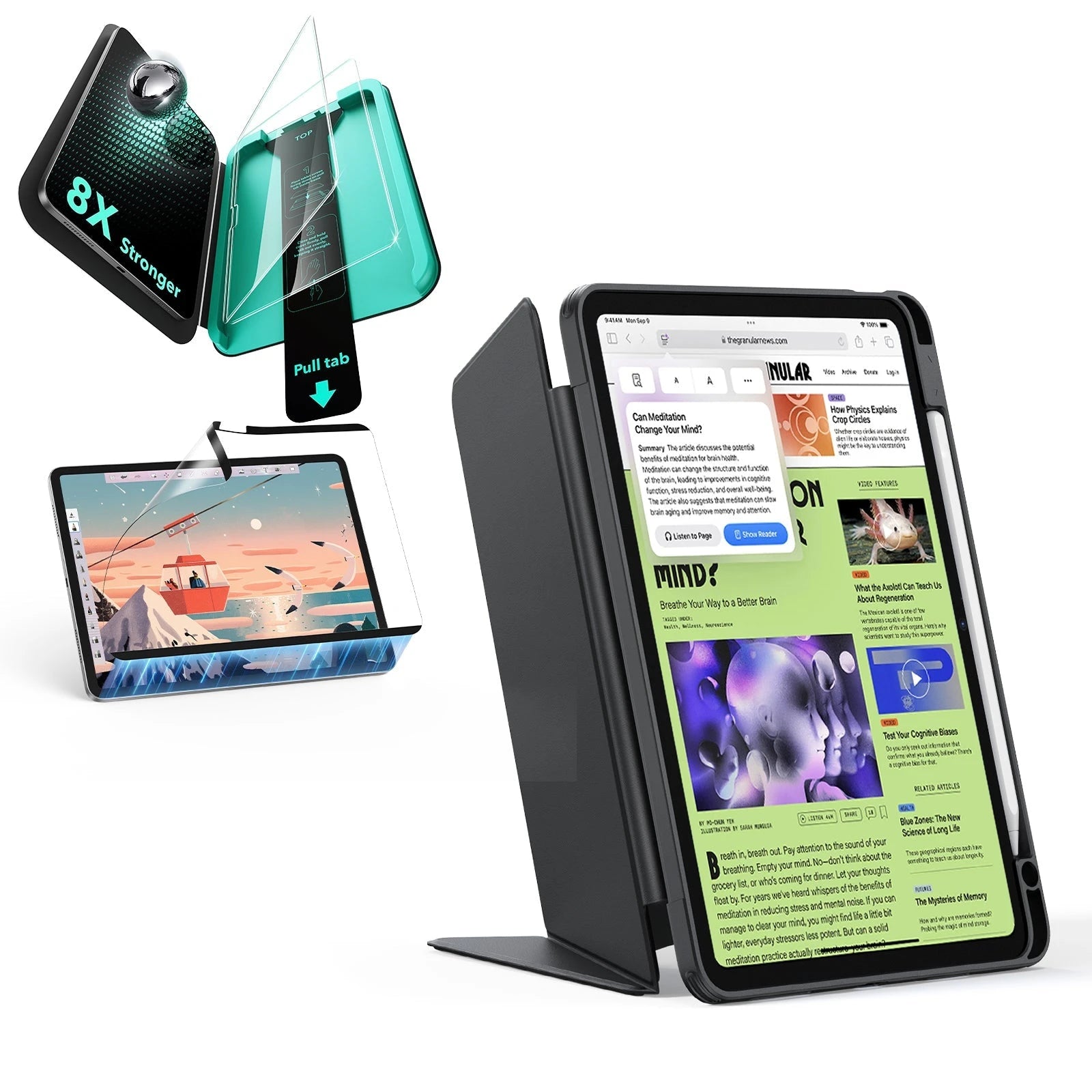 iPad Air 11" (2025) Flip Transformation Bundle - Black ESR ESR
