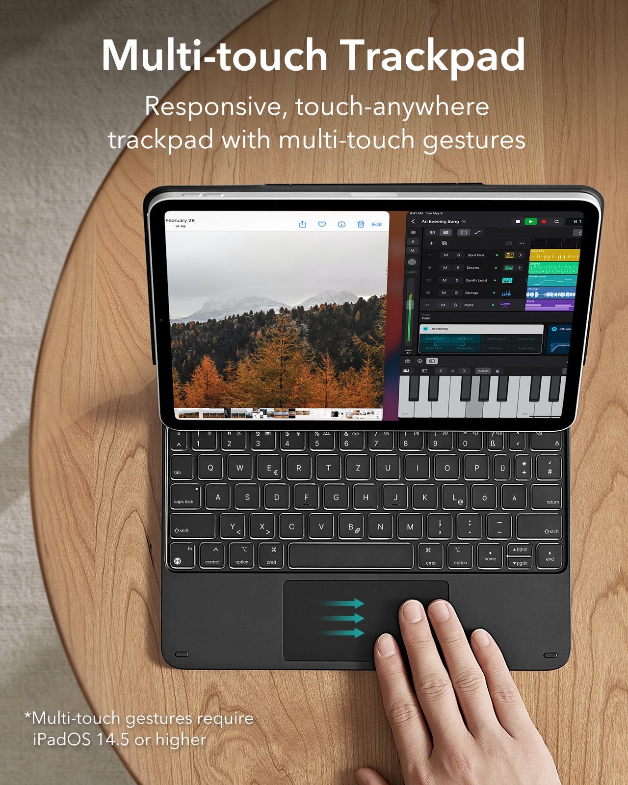 iPad Air 11 Zoll (2025) Rebound Magnetische Tastatur Hülle - DE Layout ESR ESR