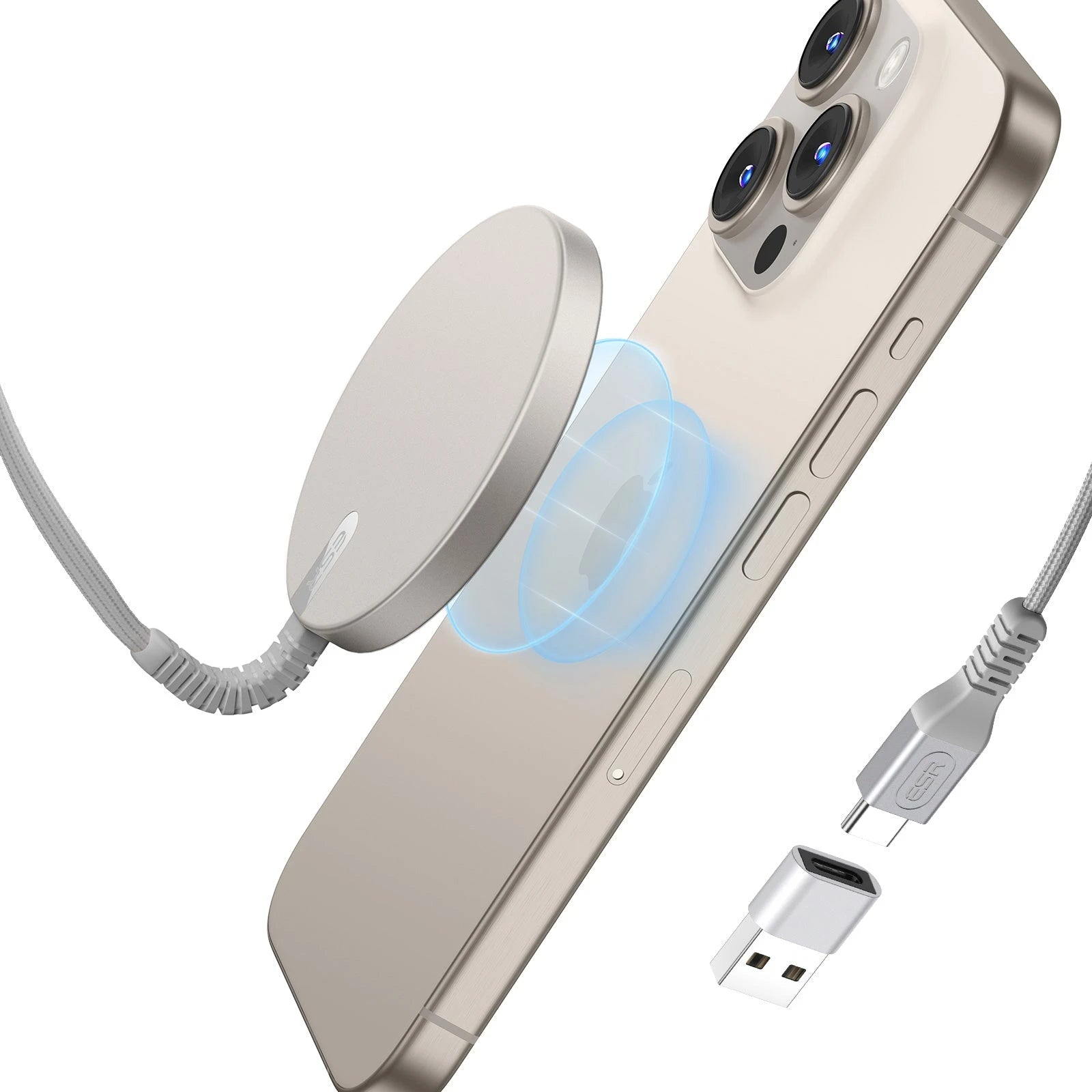 Mini Wireless Charger (HaloLock) - Titanium ESR ESR